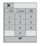 Modificação de um limite de velocidade