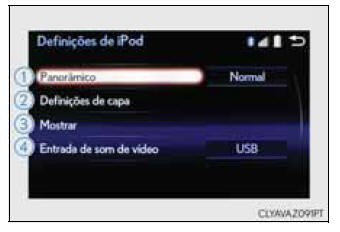 Alterar as configurações do iPod