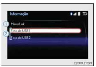 Exibir o ecrã "Informação"