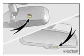 Para evitar erro do sensor (veículos com espelho retrovisor interior antiencandeamento automático)