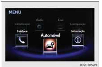 Ecrã do Mostrador Áudio Lexus (se equipado)