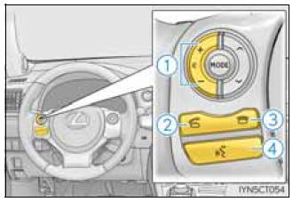 Operar um telemóvel utilizando os interruptores no volante