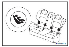 Instalação de um sistema de segurança para crianças aos pontos de ancoragem inferiores (Fixação do sistema ISOFIX) e trava de ancoragem*