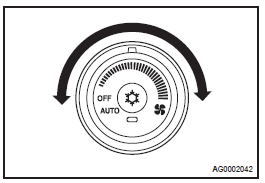 Botão de seleção da velocidade do ventilador