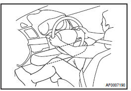 Sistema de airbag para o joelho do motorista