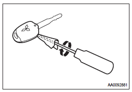 Procedimento para troca da bateria do transmissor do controle remoto