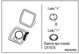 Procedimento para troca da bateria do transmissor do controle remoto