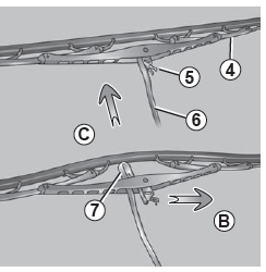 Substituição das palhetas do limpador de para-brisa 1